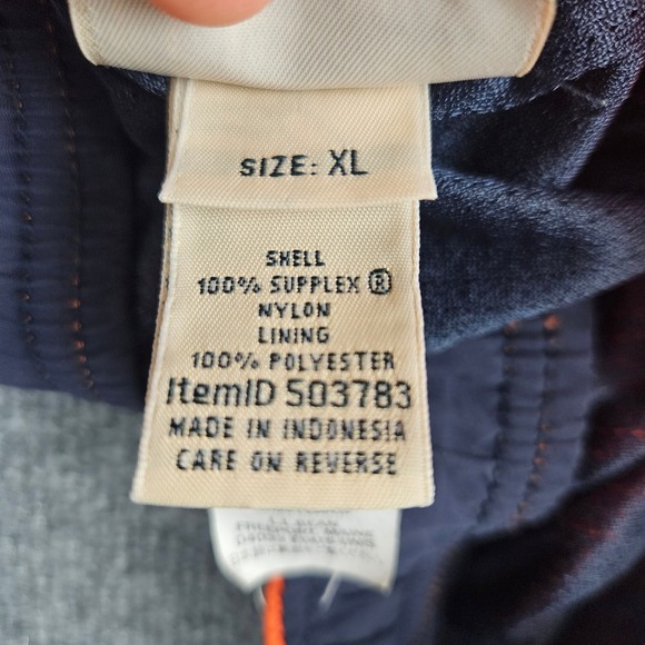 LL Bean Swim Trunks Sport Shorts Mens XL Orange Supplex Fabric Lined 8" Outdoors - Picture 4 of 10